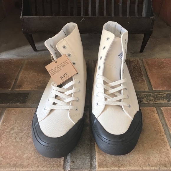 huf white high tops